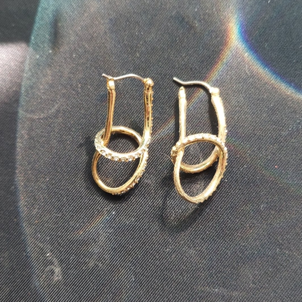 Gold Color earrings with cz